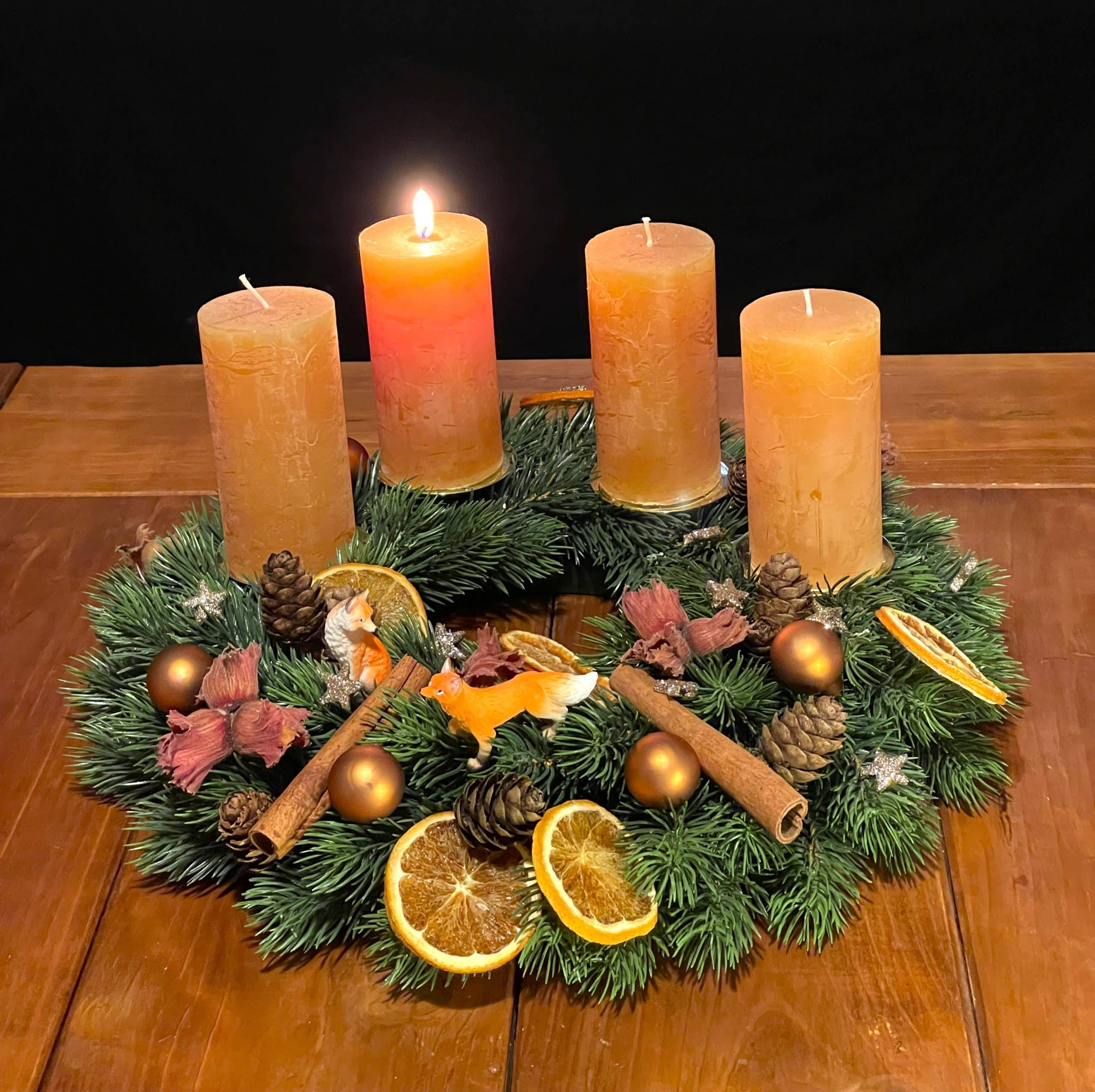 Fuchs 1 Adventskranz Bild